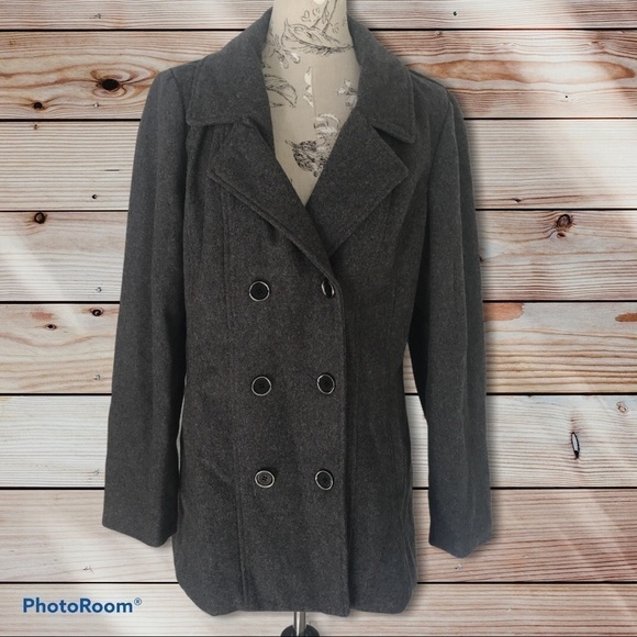 Nwt Guess Gray Peacoat XL - Picture 1 of 5